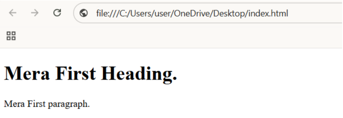 viewing html in web browser