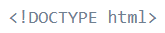 DOCTYPE HTML