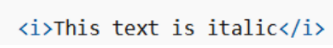 italic element