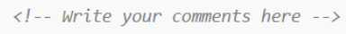 Comments in HTML
