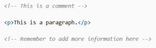 Add Comments in HTML