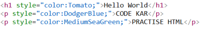 Text Color in HTML