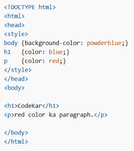Internal CSS 