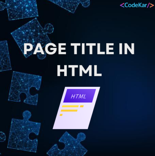 PAGE TITLE IN HTML