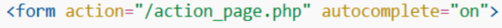 Autocomplete Attribute 