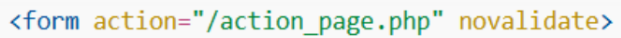 Novalidate Attribute