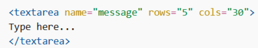 Form Elements in HTML