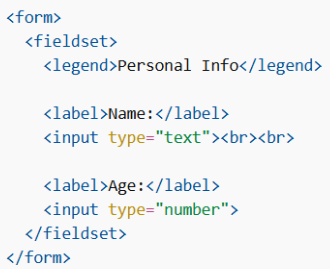<fieldset> and <legend>