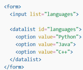 <datalist> Element