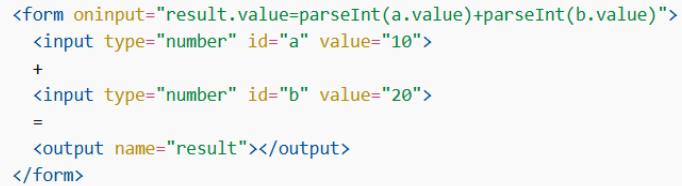 <output> Element
