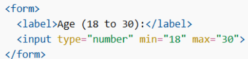 The min and max Attributes 