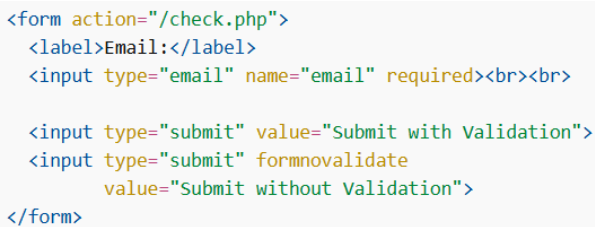 The formnovalidate Attribute 