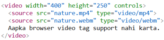 Video in HTML