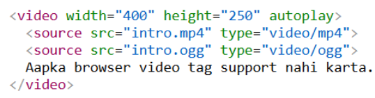 HTML <video> Autoplay 
