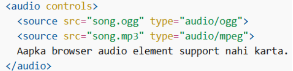 Audio in HTML
