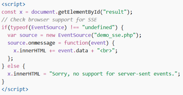 SSE in HTML