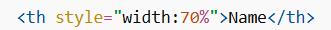 HTML Table Column Width