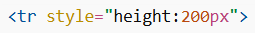 HTML Table Row Height