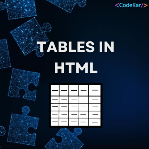 TABLES IN HTML