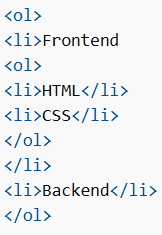 Nested Ordered Lists