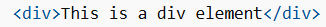 Div Element in HTML