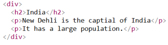 <div> as a Container 