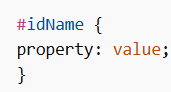 Syntax of id in CSS