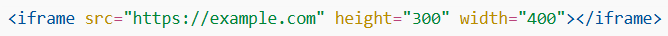 Iframe Set Height and Width
