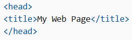 Head in HTML