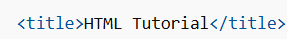 The HTML <title> Element