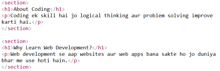 Semantic Elements in HTML