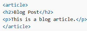 HTML <article> Element