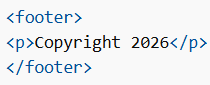 HTML <footer> Element