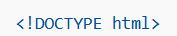 DOCTYPE Declaration