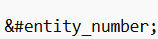Entity Number Format