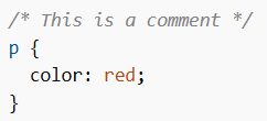 Comments in CSS