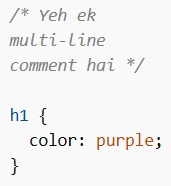 Multi-line Comments