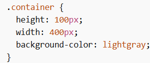 Yahan height aur width dono fixed values