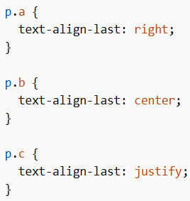 Text Align Last
