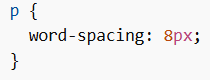 Word Spacing
