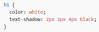 White Text Shadow
