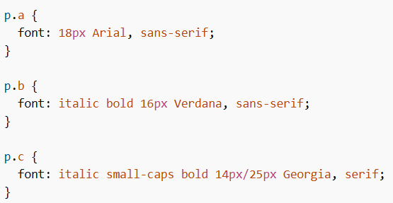 CSS Font Shorthand Property