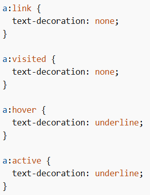 CSS Links – Text Decoration