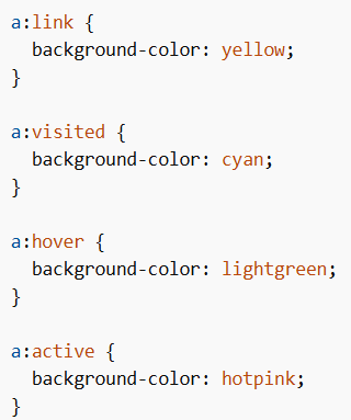 CSS Links – Background Color