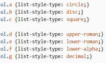 Lists in CSS