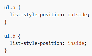 Lists in CSS – Position of Markers
