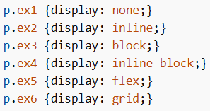 Display in CSS – More Values Example