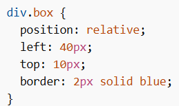 CSS position: relative