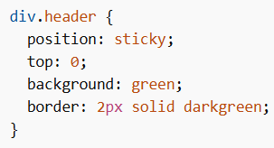 CSS position: sticky