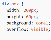Overflow in CSS